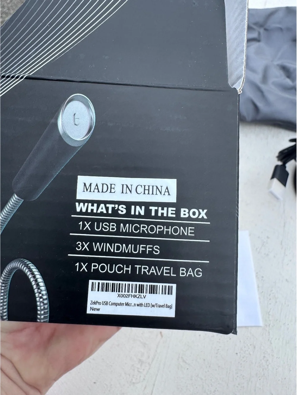 ZekPro USB Computer Microphone Gooseneck Desktop Mic w Box Bag Windscreens
